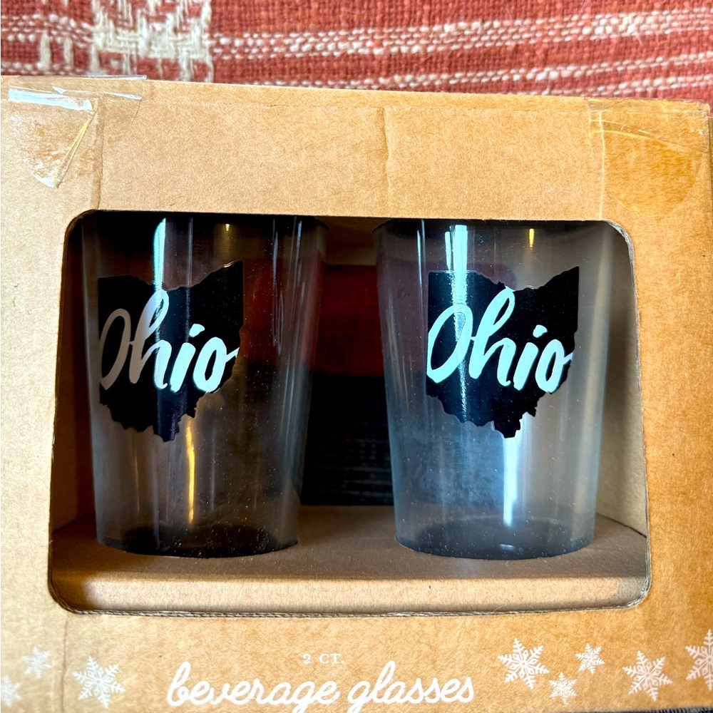 Set Of Two Ohio Pint Glasses